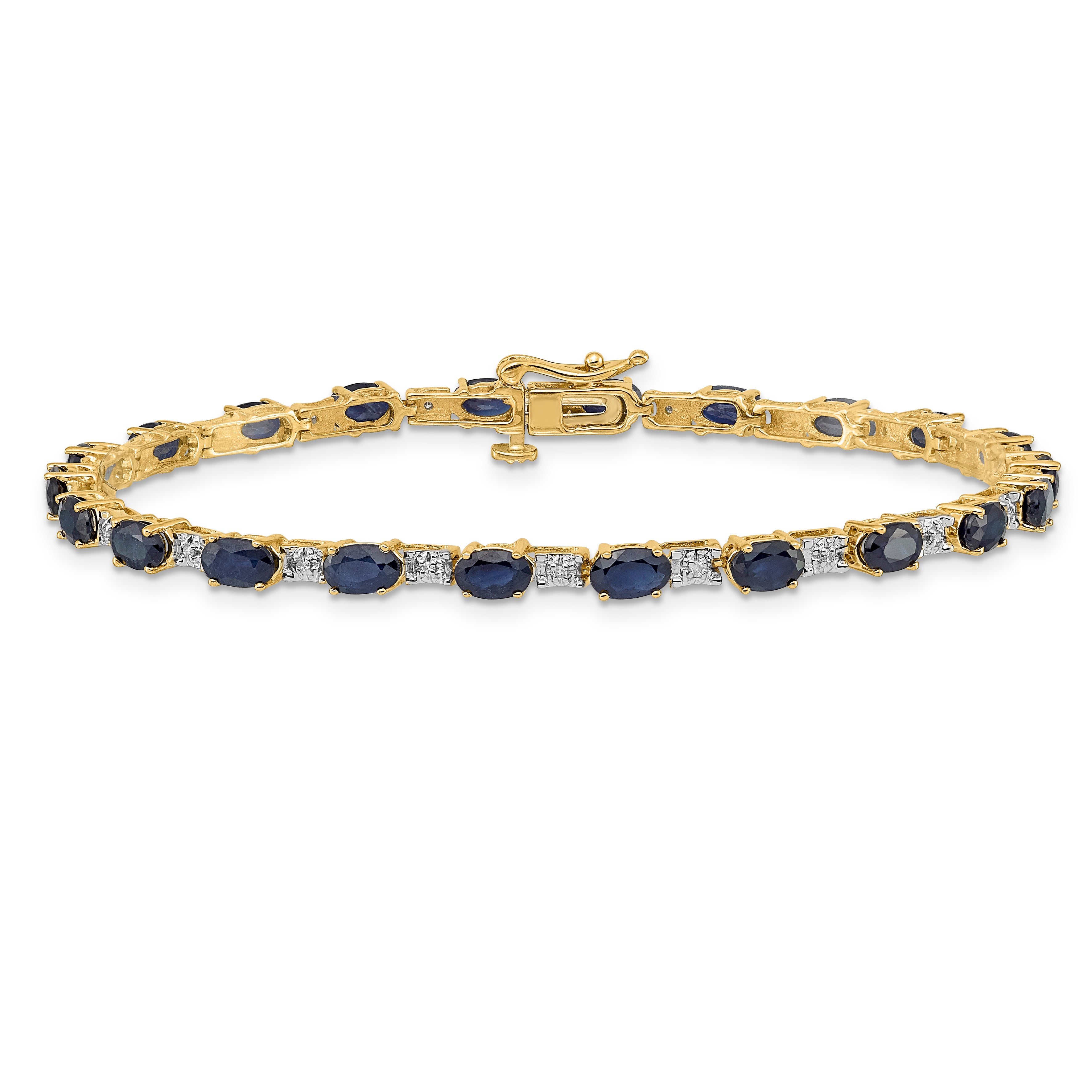 14k Diamond and Sapphire Bracelet