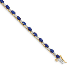 14k Diamond and Sapphire Bracelet