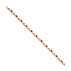 14k Diamond and Ruby Bracelet