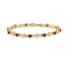 14k Diamond and Ruby Bracelet