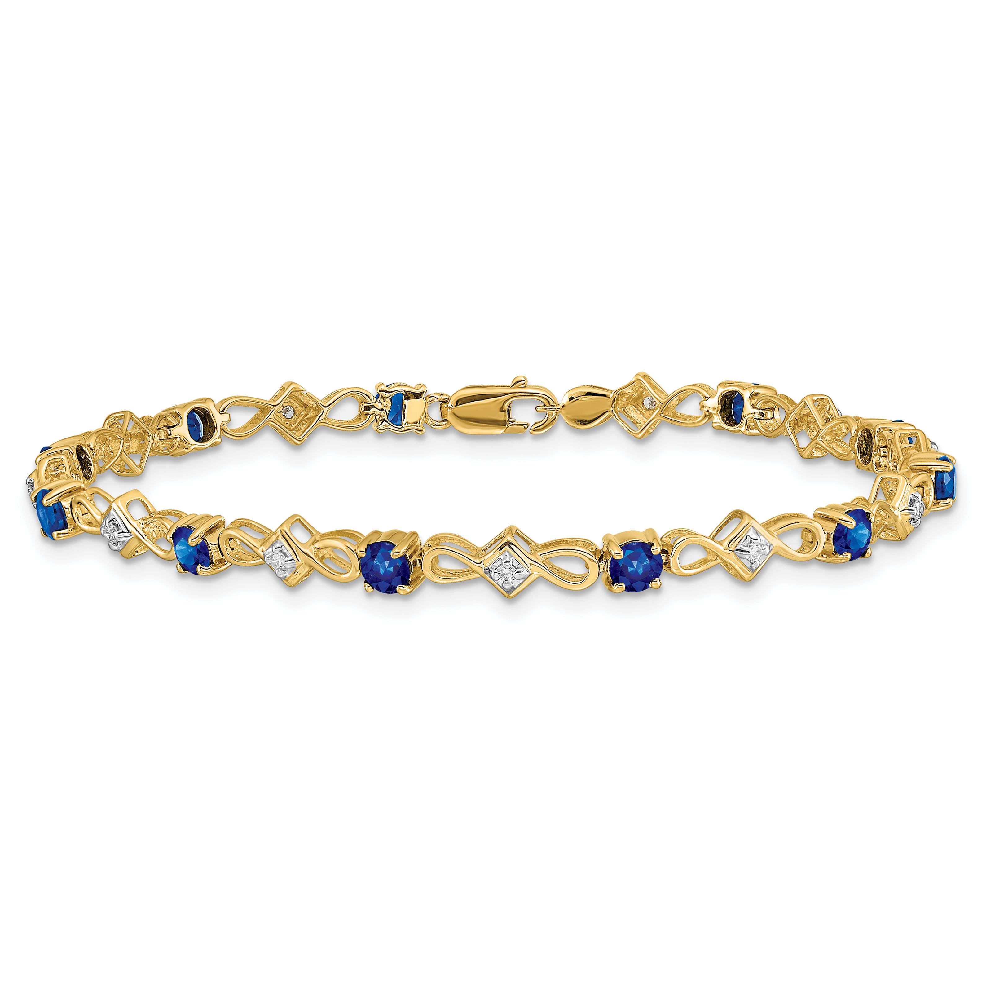 14k Diamond and Sapphire Bracelet