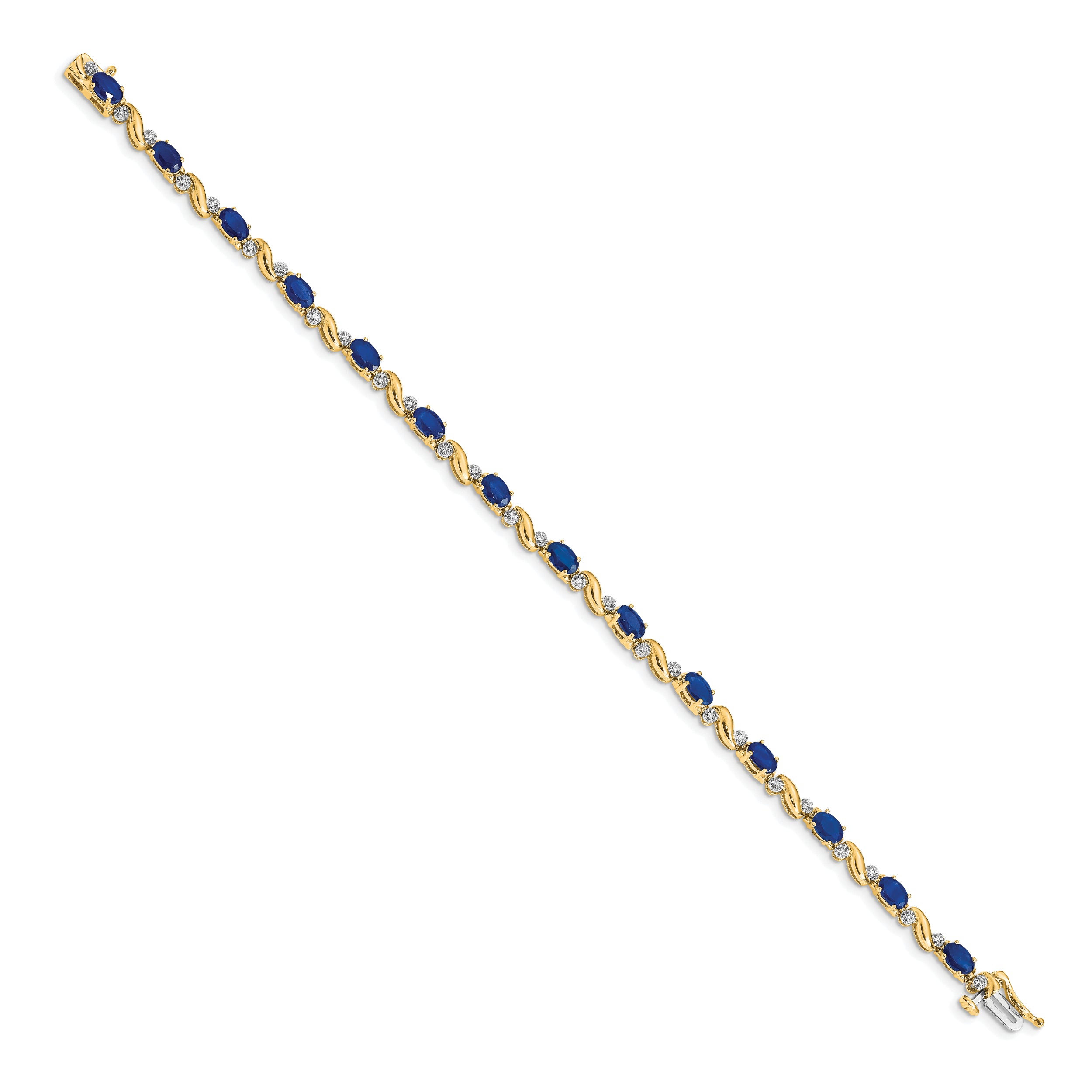 14k Diamond and Sapphire Bracelet