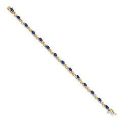 14k Diamond and Sapphire Bracelet