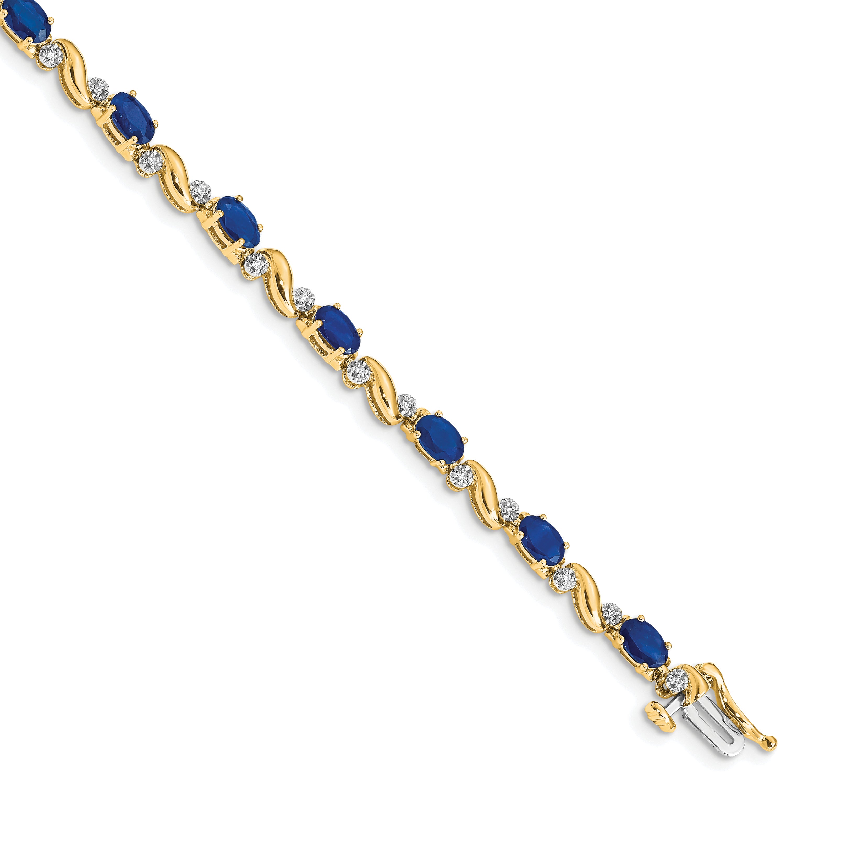 14k Diamond and Sapphire Bracelet