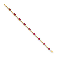 14k Diamond and Ruby Bracelet