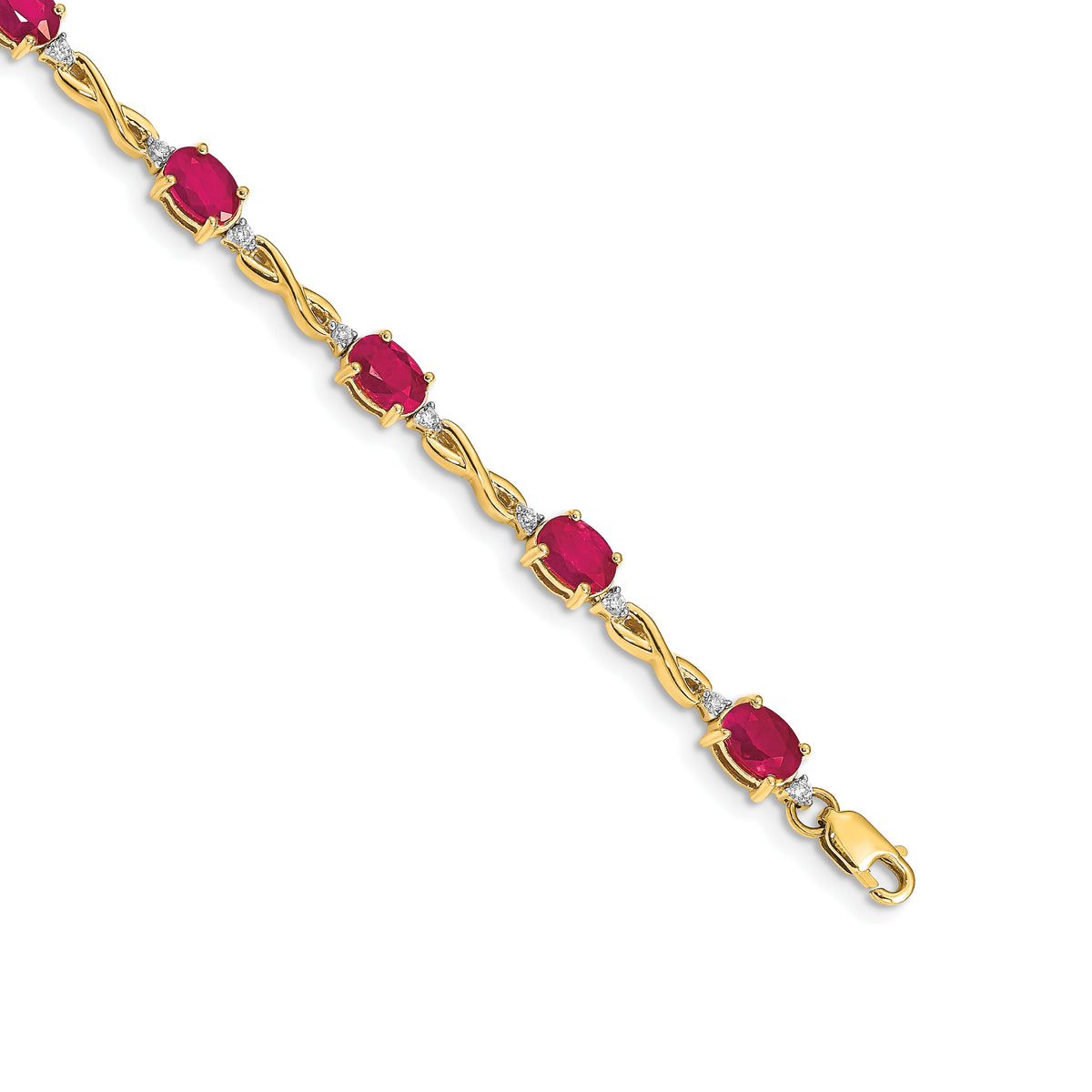 14k Diamond and Ruby Bracelet