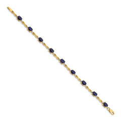 14k Diamond and Sapphire Bracelet