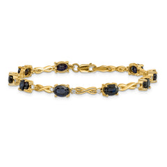 14k Diamond and Sapphire Bracelet