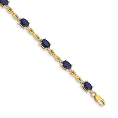 14k Diamond and Sapphire Bracelet