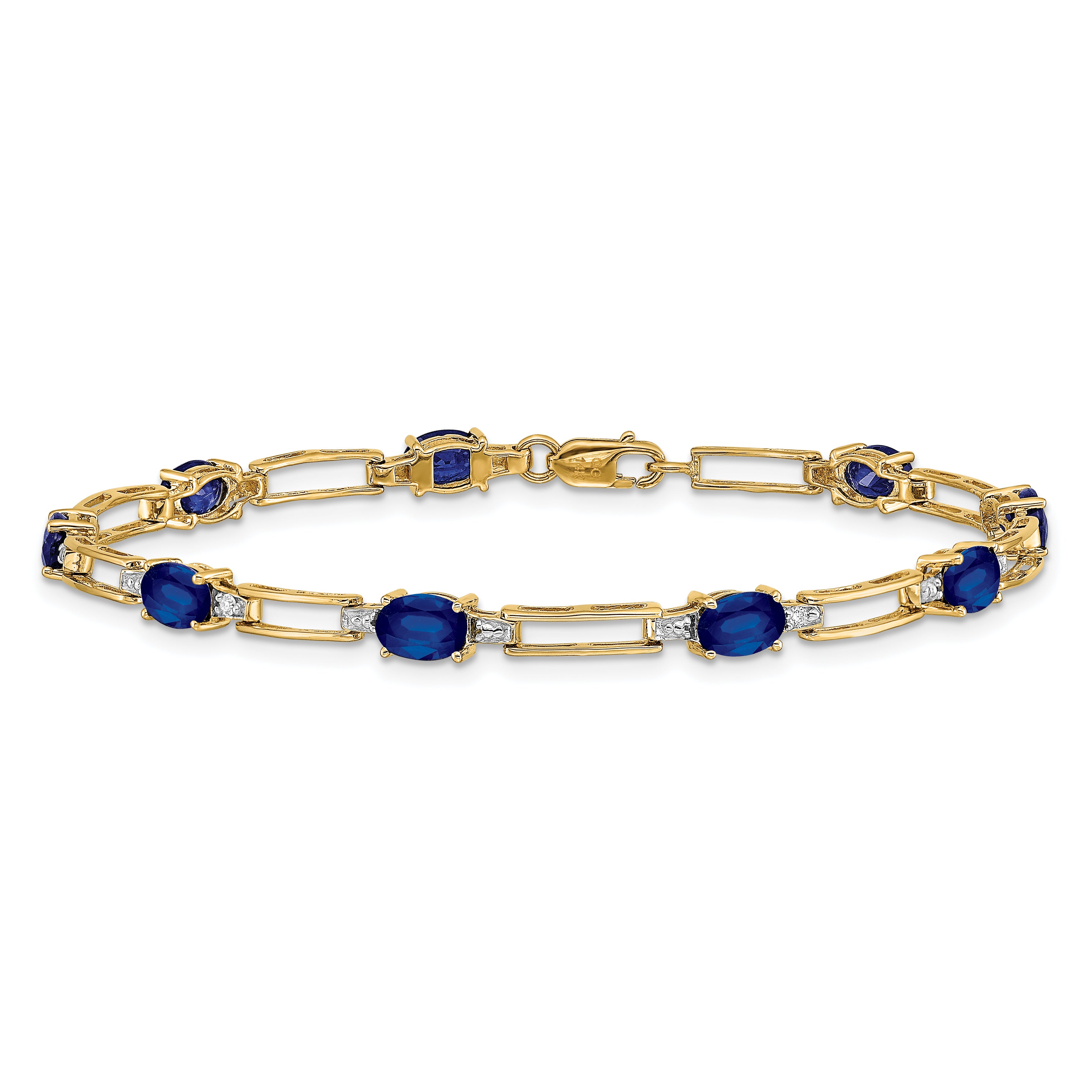 14k Diamond and Sapphire Bracelet