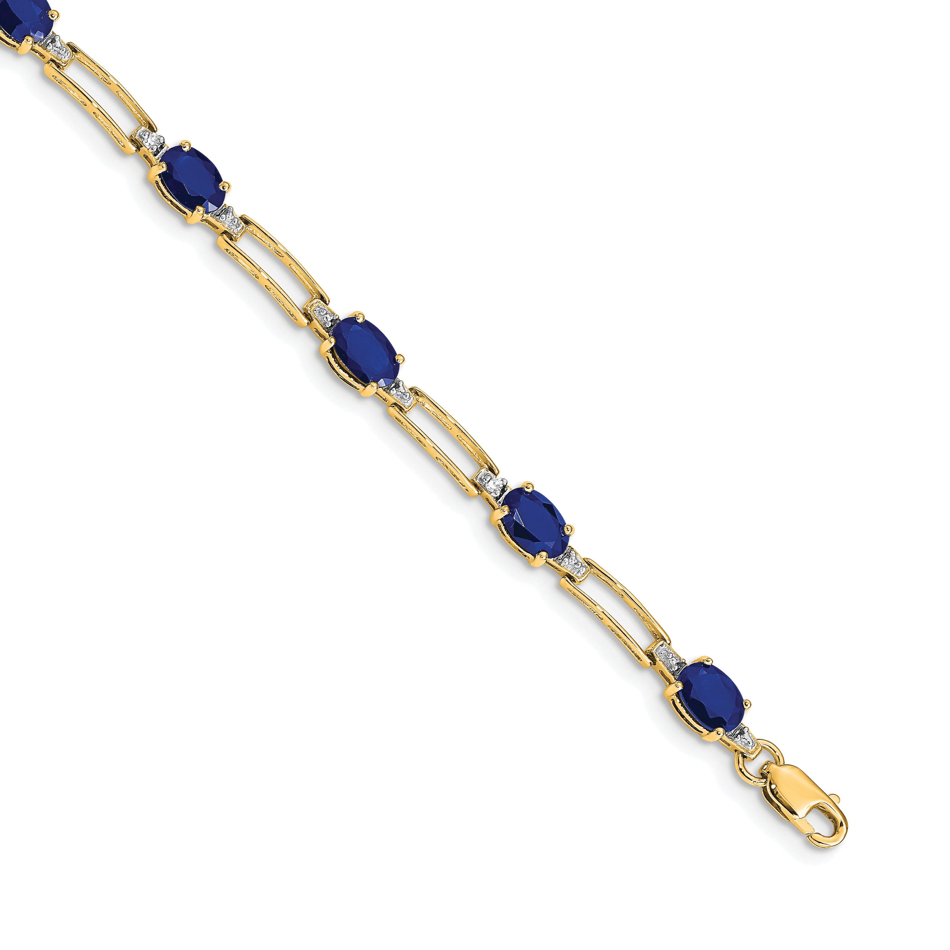 14k Diamond and Sapphire Bracelet