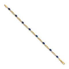 14k Fancy Diamond and Sapphire Bracelet