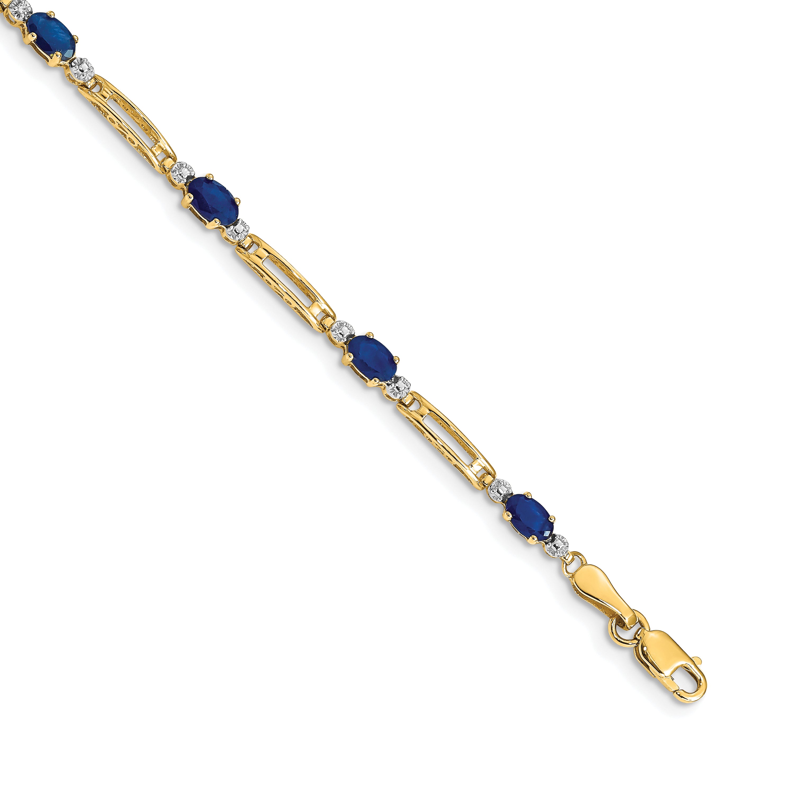 14k Fancy Diamond and Sapphire Bracelet