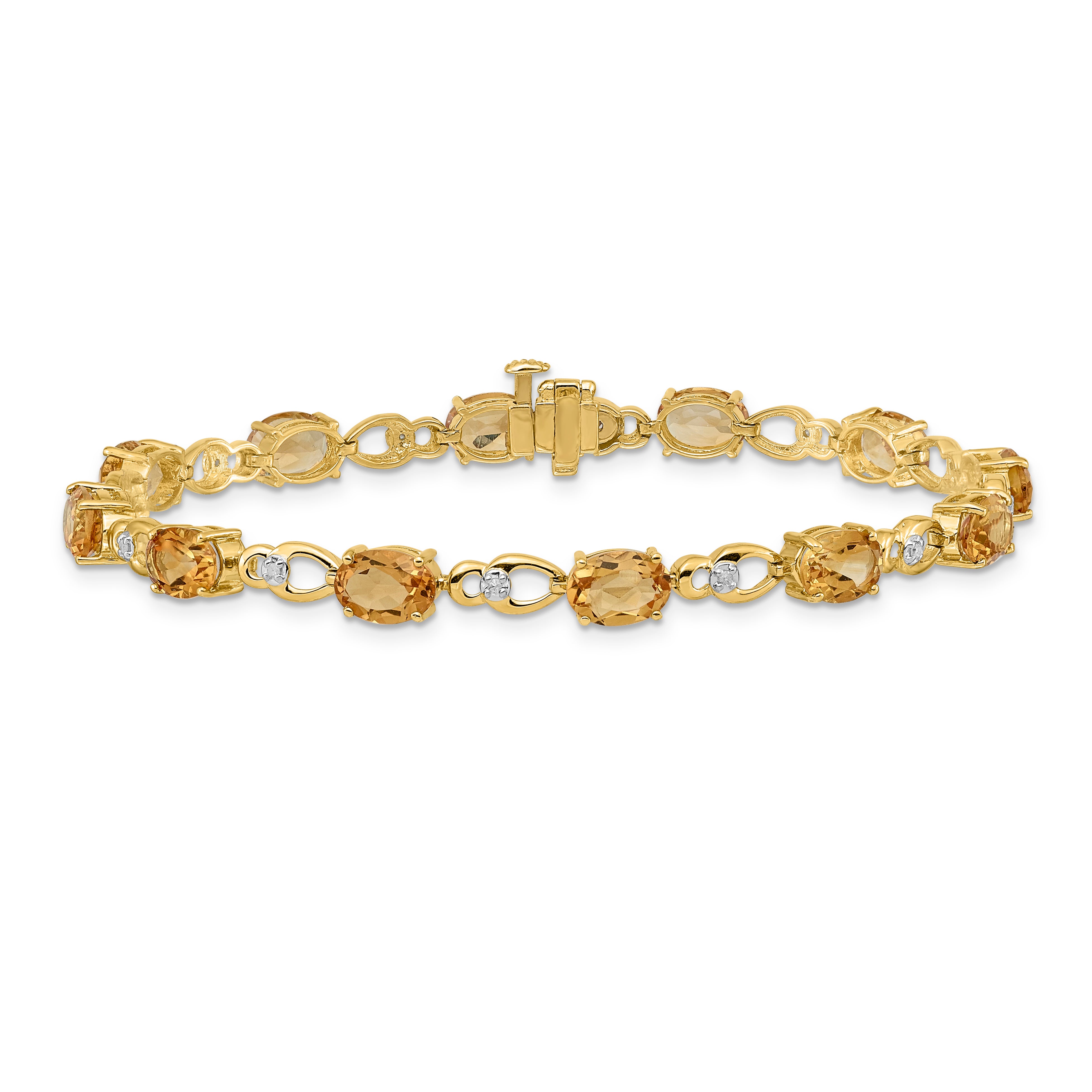 14k Citrine and Diamond Bracelet