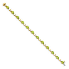 14k Peridot and Diamond Bracelet