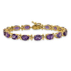 14k Amethyst Bracelet