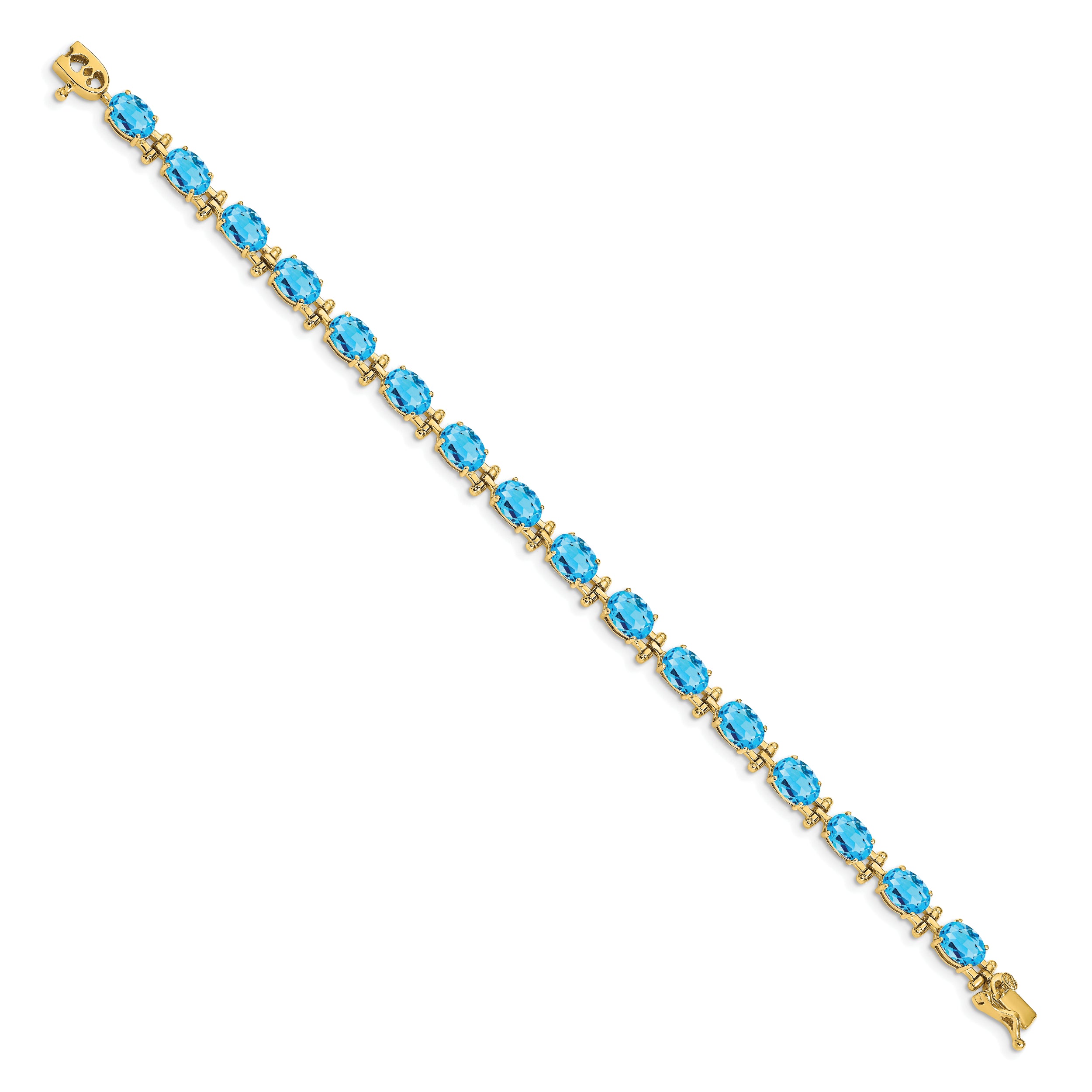 14k Blue Topaz Bracelet