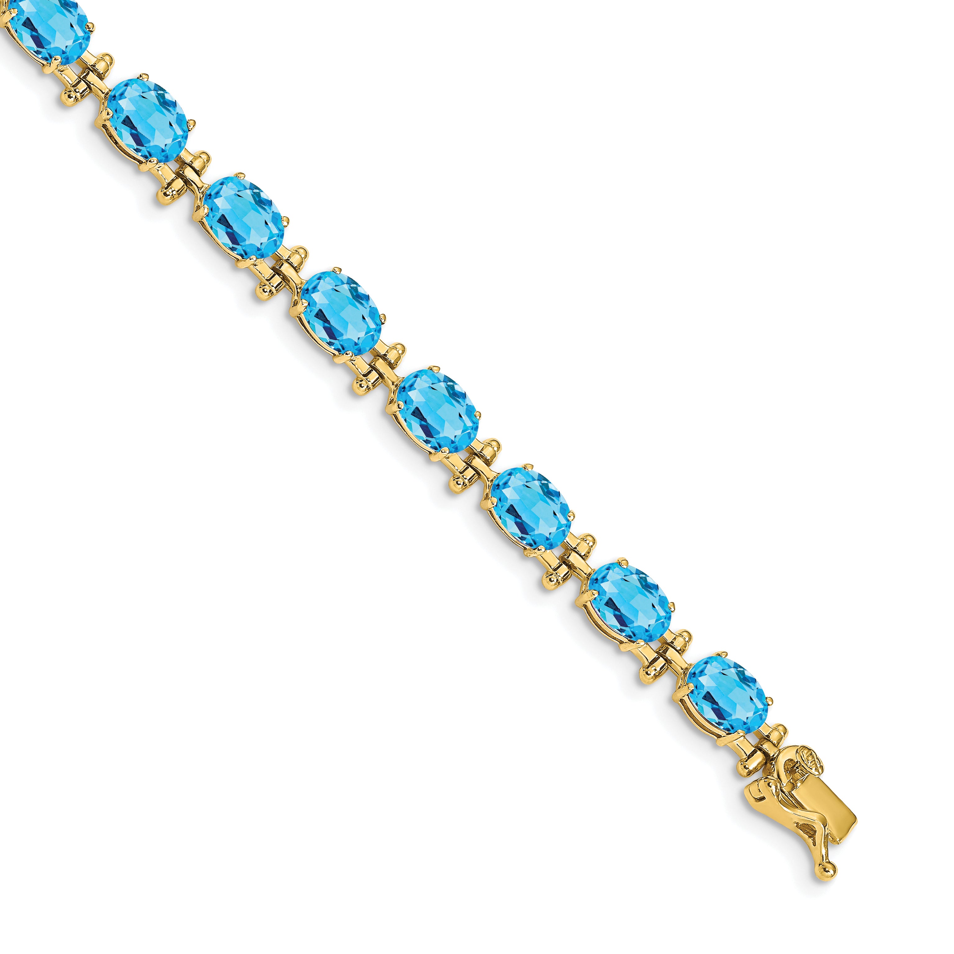 14k Blue Topaz Bracelet