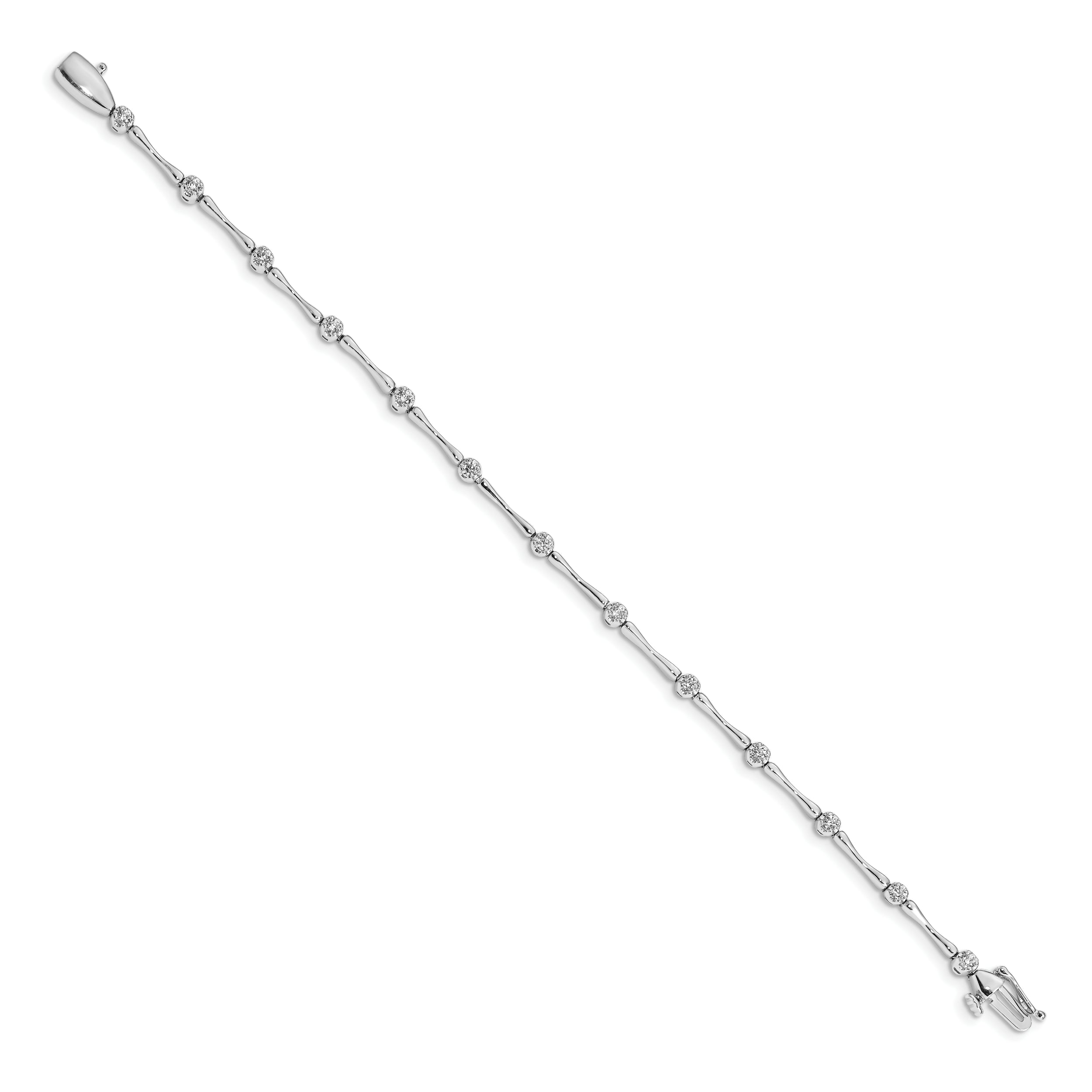 14k White Gold Diamond Bracelet