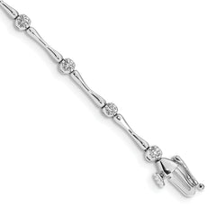 14k White Gold Diamond Bracelet