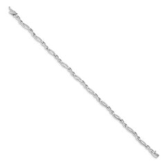 14k White Gold Diamond 7 in Infinity Link Bracelet