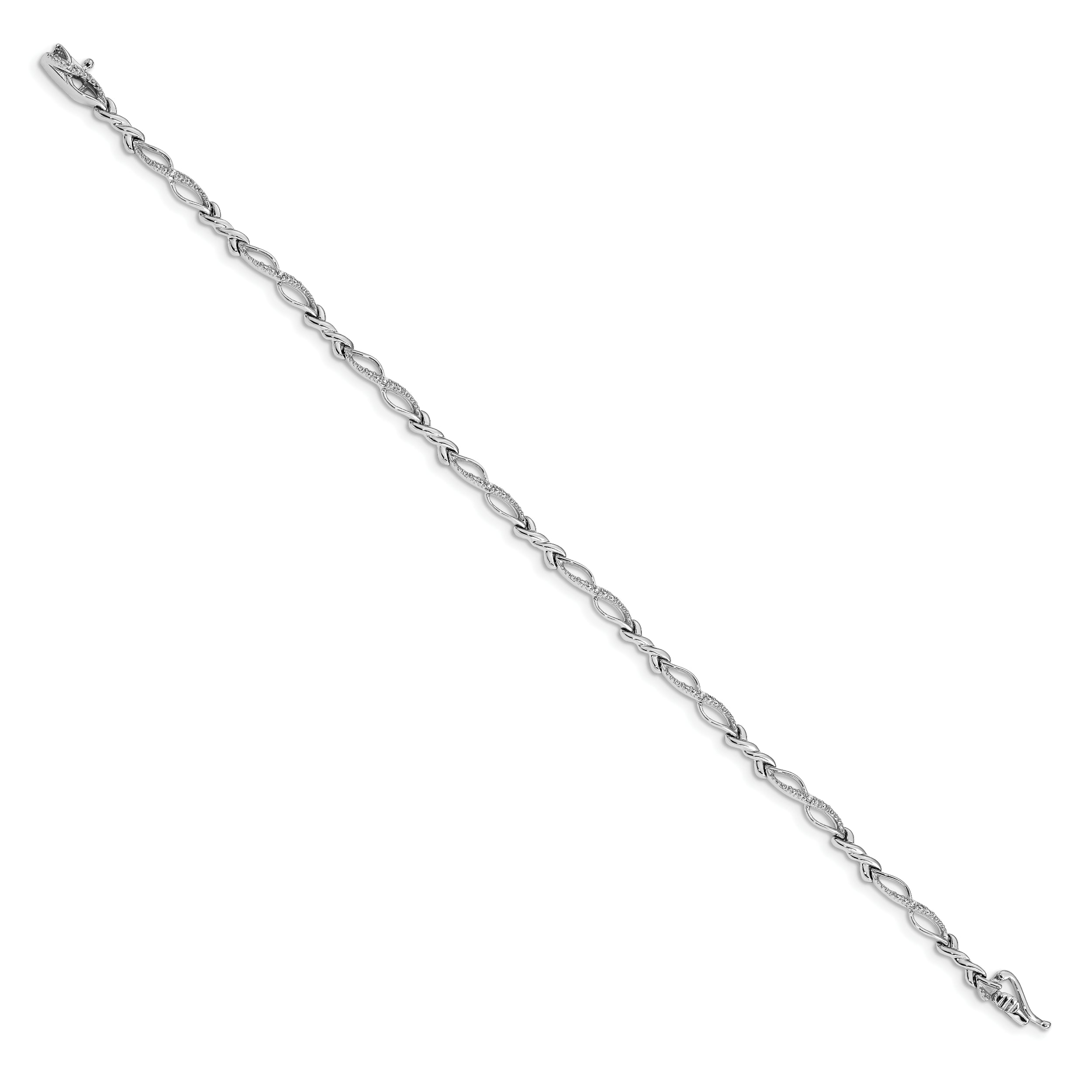 14k White Gold Diamond Bracelet