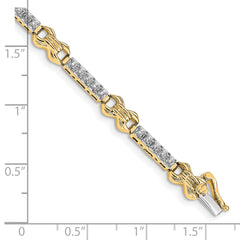 14k Two-tone Diamond Bracelet