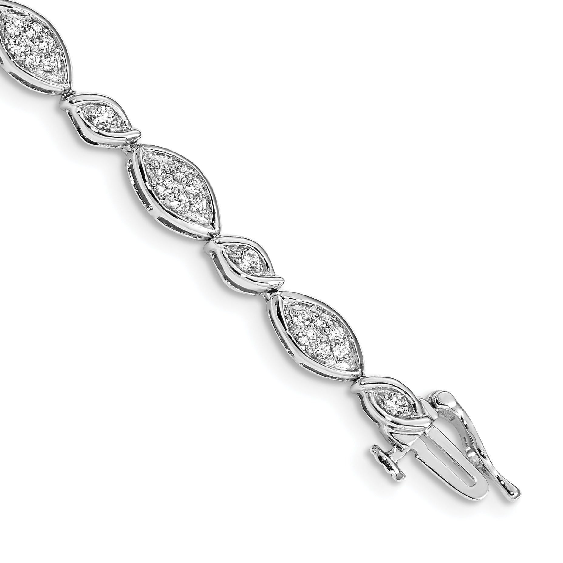 14k White Gold Diamond Bracelet