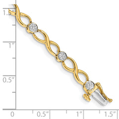 10k Diamond Infinity Bracelet