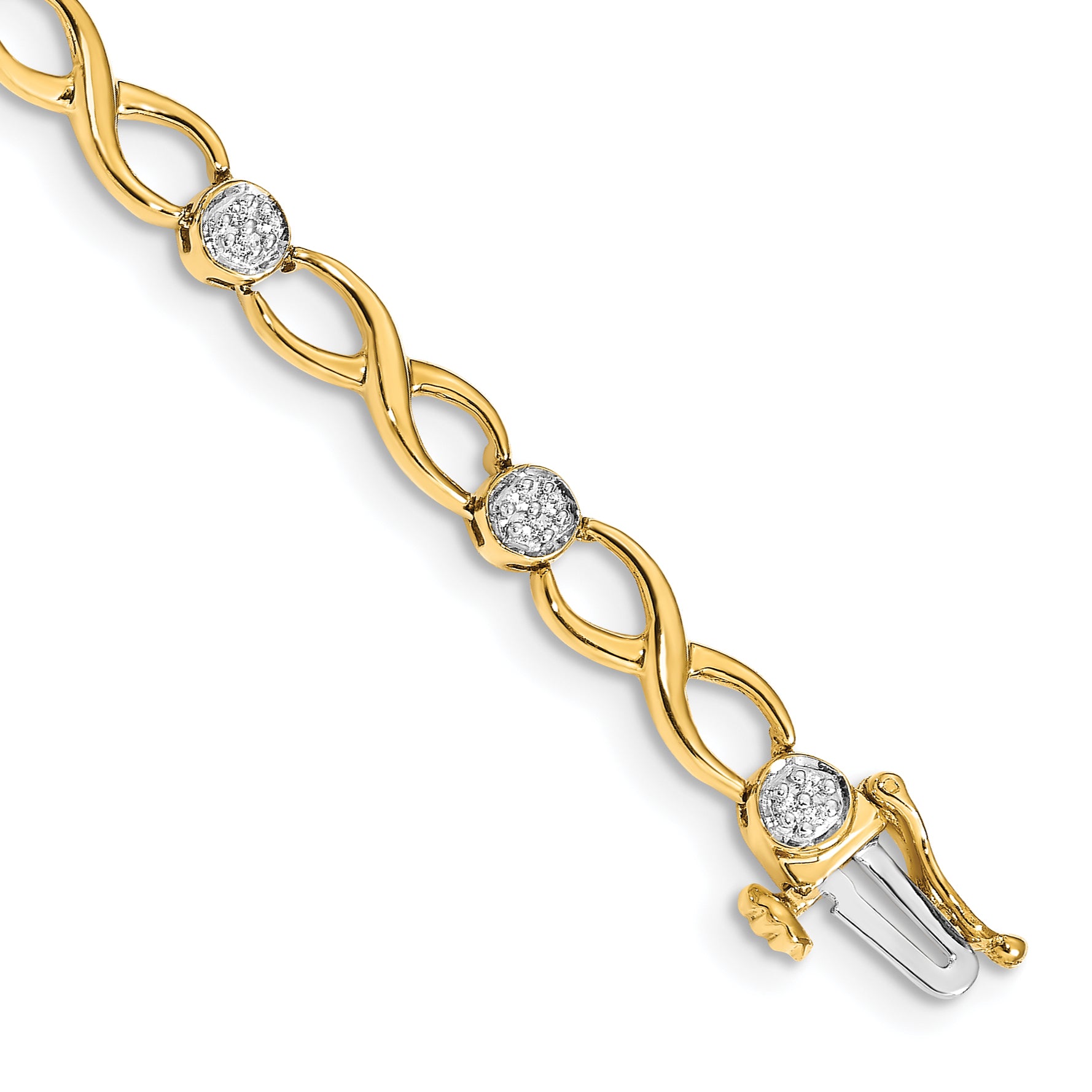 10k Diamond Infinity Bracelet