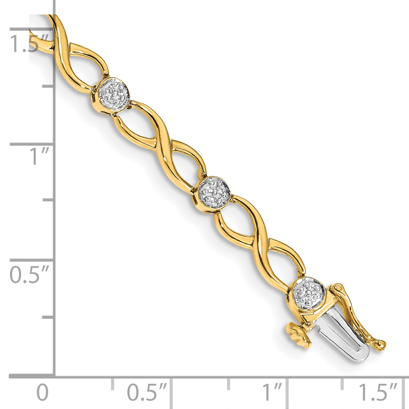 14k Diamond Infinity Bracelet