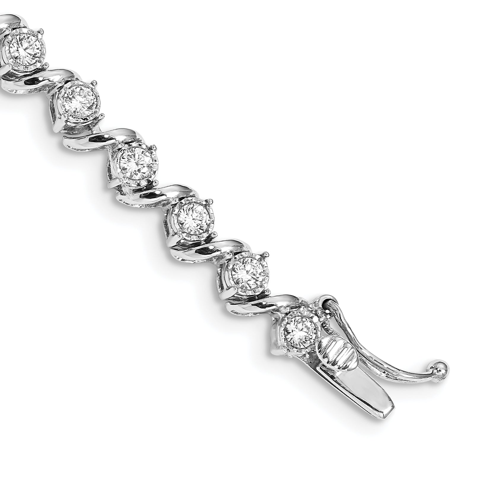 14k White Gold Diamond Bracelet