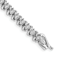 14k White Gold Diamond Bracelet