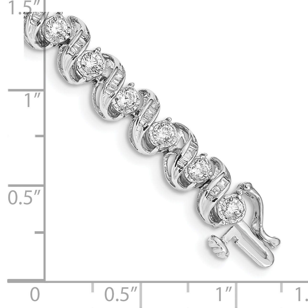 14k White Gold Diamond Bracelet