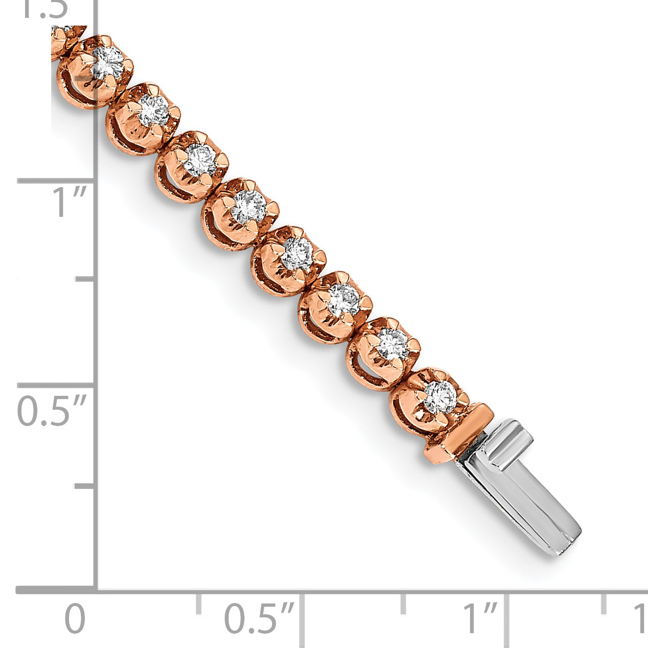 14k Rose Gold Diamond Bracelet