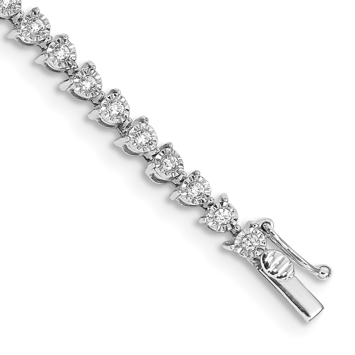 14k White Gold Diamond Bracelet