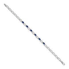 14k White Gold Sapphire Bracelet