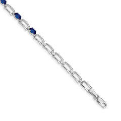 14k White Gold Sapphire Bracelet