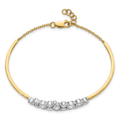 14K Two-Tone Lab Grown Diamond VS/SI GH, Bangle Bracelet