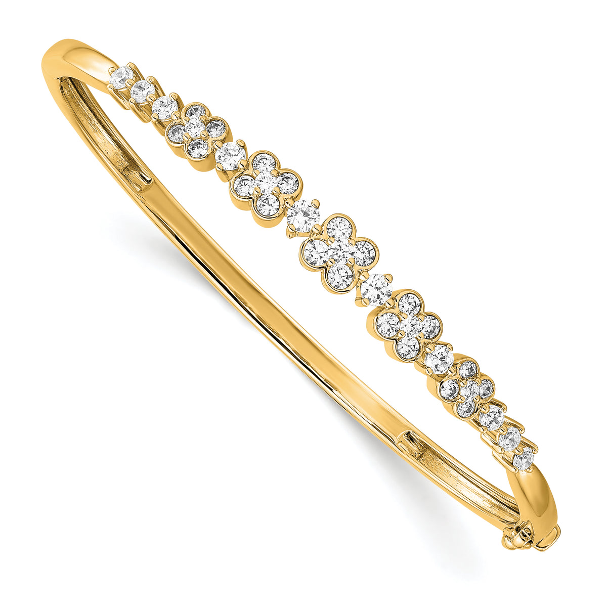 14K Lab Grown Diamond SI1/SI2, G H, Bangle Bracelet