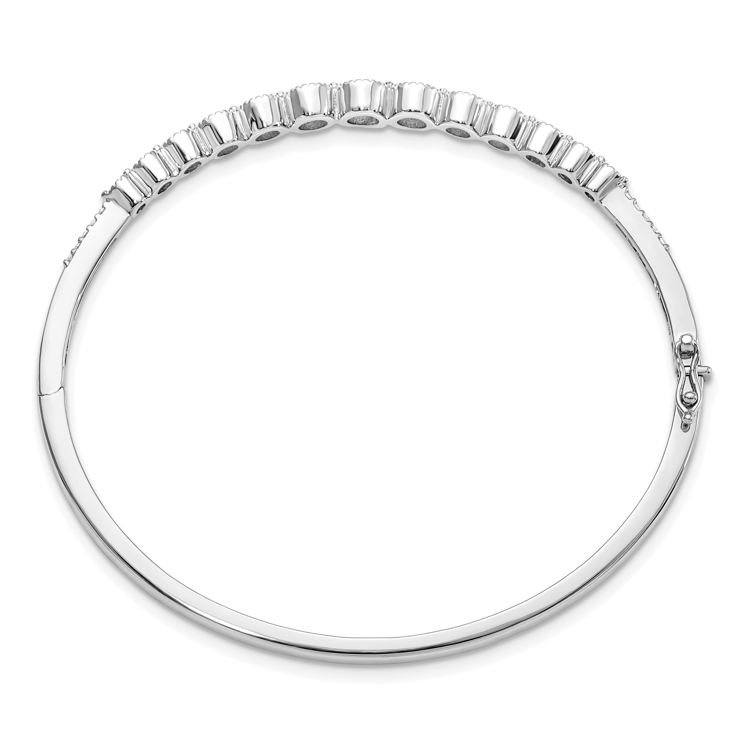 14K White Gold Lab Grown Diamond VS/SI GH, Bangle Bracelet