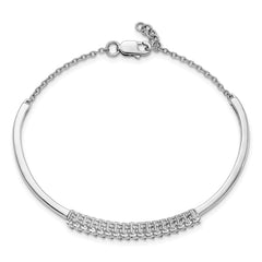 14K White Gold Lab Grown Diamond VS/SI GH, Bangle Bracelet