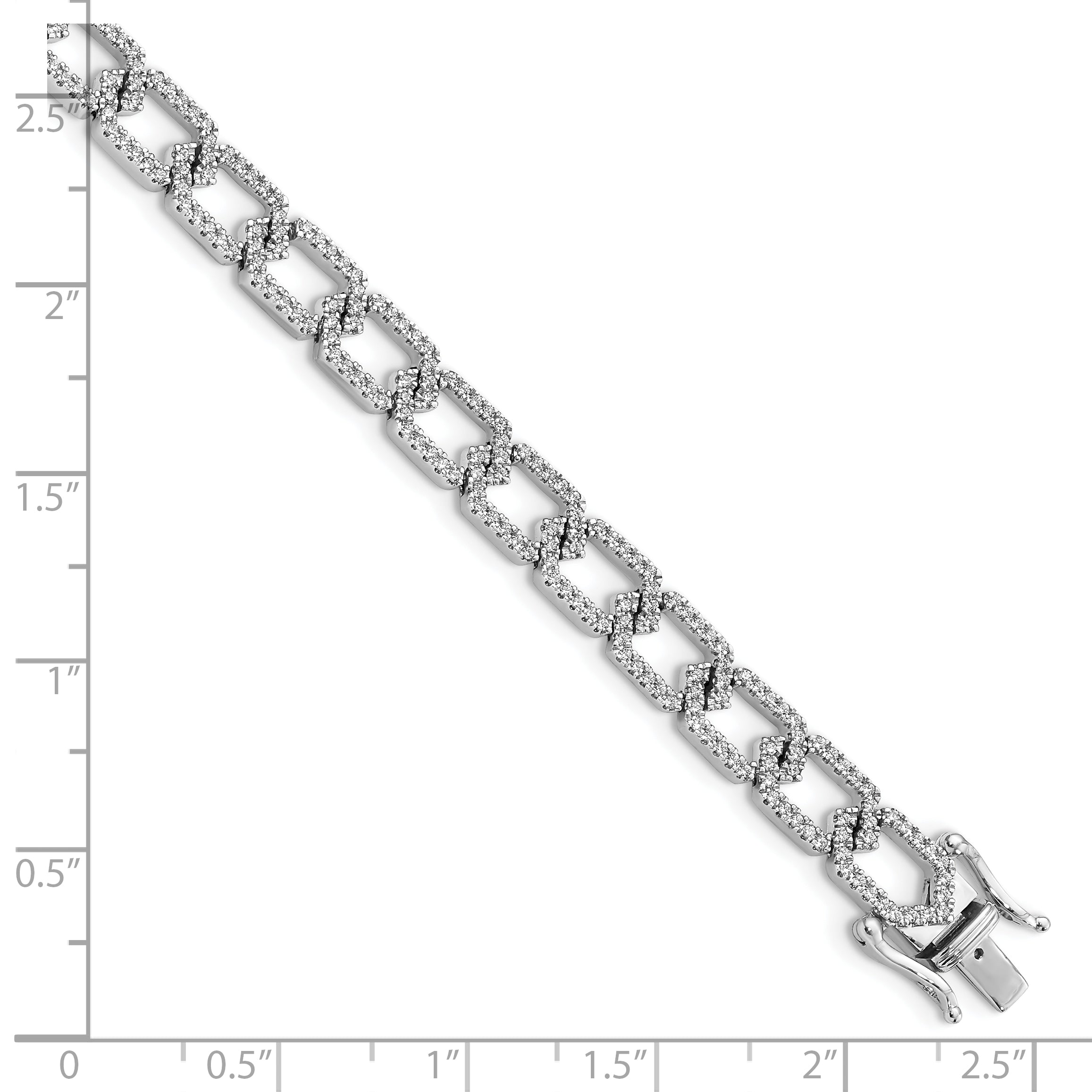 14K White Gold Lab Grown Diamond VS/SI GH, Bracelet