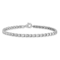 14K White Lab Grown Diamond Tennis Bracelet