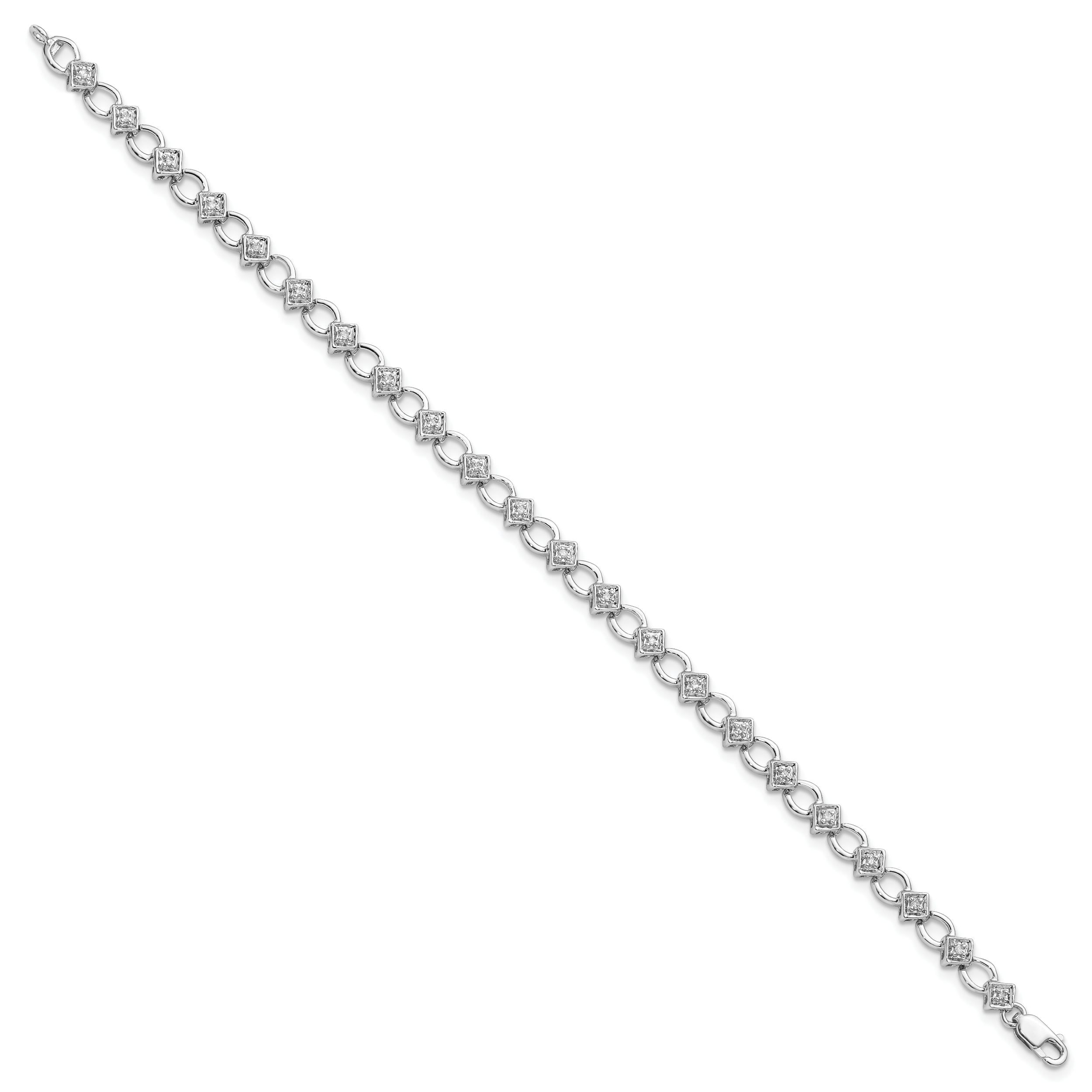 14K White Lab Grown Diamond Bracelet