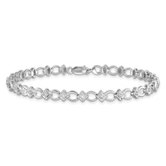 14K White Lab Grown Diamond Bracelet