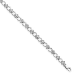 14K White Lab Grown Diamond Bracelet