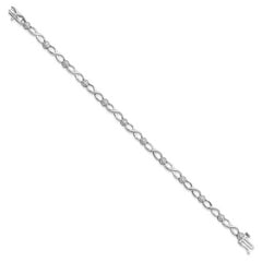 14K White Gold Lab Grown Diamond Infinity Bracelet