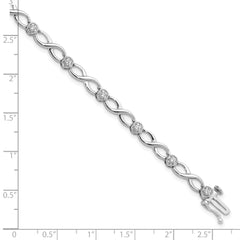 14K White Gold Lab Grown Diamond Infinity Bracelet