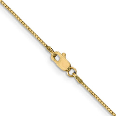 14K 14 inch .9mm Box with Lobster Clasp Chain